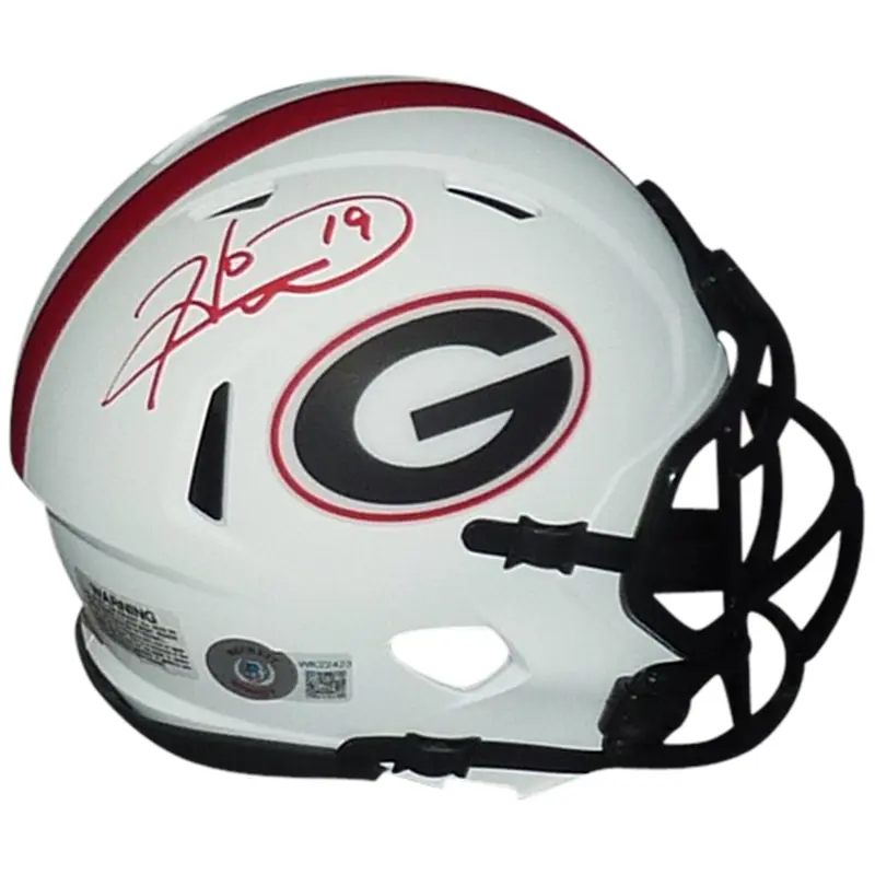 Hines Ward Autographed Georgia Bulldogs (LUNAR Eclipse) Mini Helmet - BAS Witness