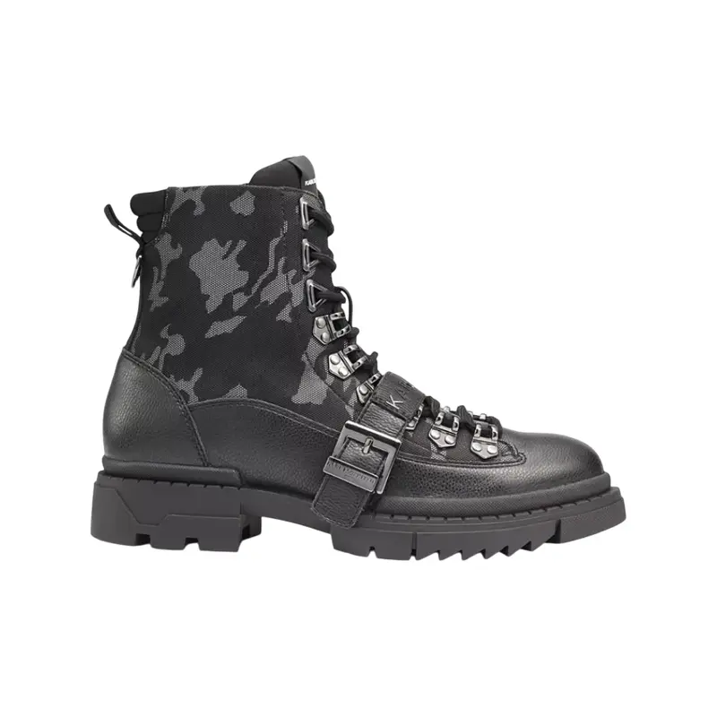 KARL LAGERFELD SHOES MEN'S BOOTS BLACK GRAY LF2B3021 BKGRY