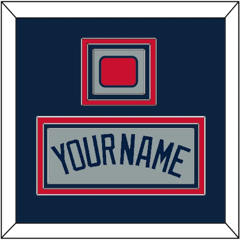 Boston Name & Logo Patch - Road Gray (2009-2013) - Triple Mat 3
