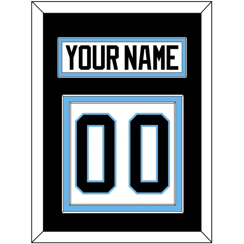 Utah Nameplate & Number (Back) - Road White - Double Mat 3