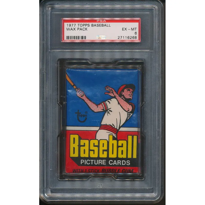 1977 Topps Baseball Unopened Wax Pack PSA 6