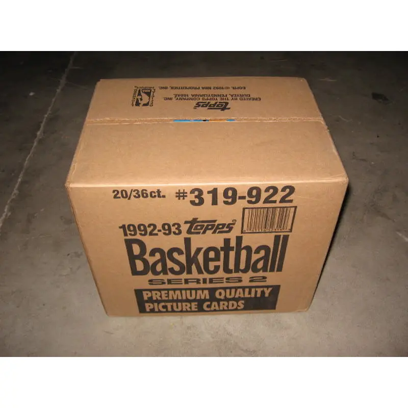 1992/93 Topps Basketball Series 2 Case (20 Box)