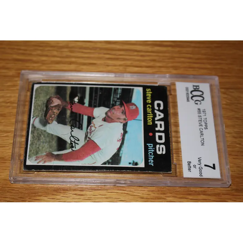 1971 Topps Steve Carlton Baseball Card #55, BCCG VG 7