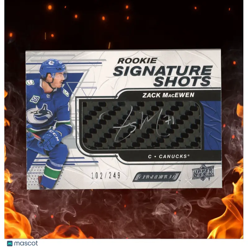 2019-20 Upper Deck Engrained Rookie Signature Shots Zack MacEwen Auto 102/249