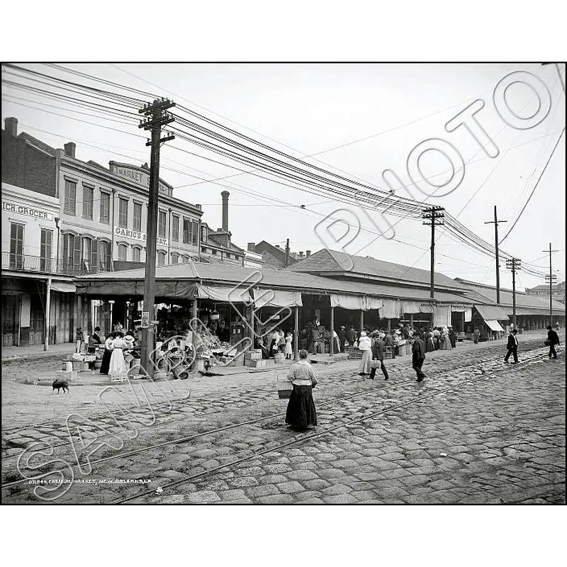 1910 French Market New Orleans Louisiana 11X14 Photo - 2500