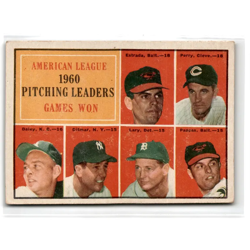 1961 Topps American League 1960 Pitching Leaders Games Won #48