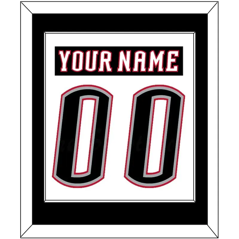 Buffalo Nameplate & Number (Back) Combined - Home White (1996-2006) - Single Mat 1