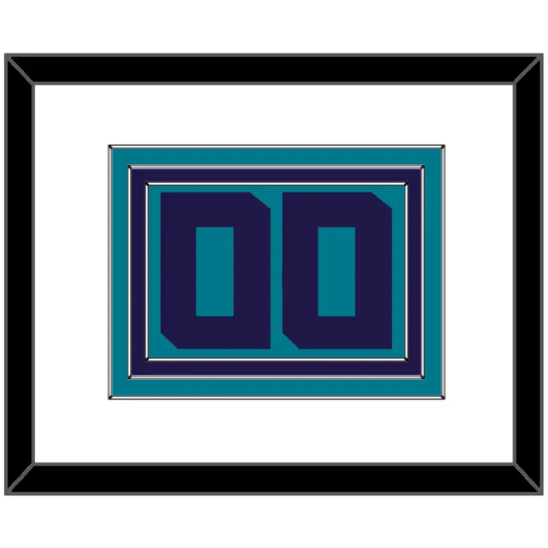Charlotte Number - Teal Icon (2014-2020) - Triple Mat 1