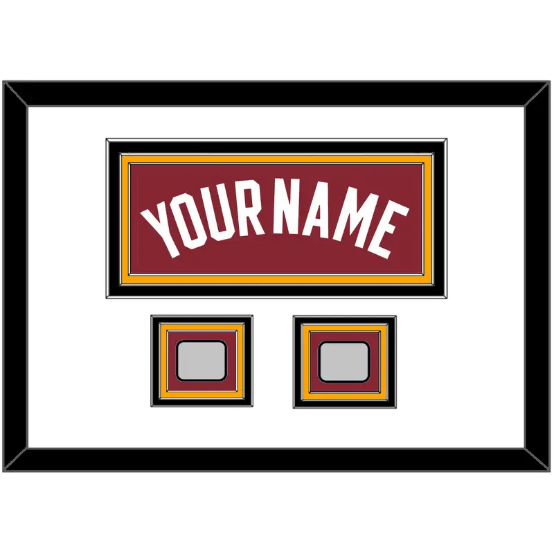 Miami Name & 2 Finals Patches - Alternate Red (2009-2017) - Triple Mat 1