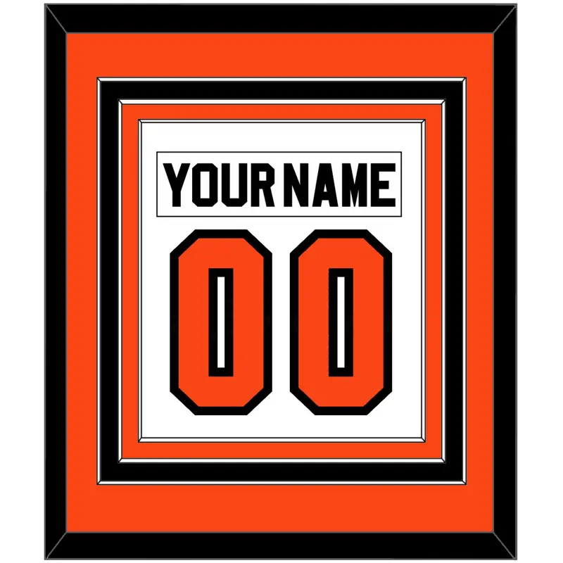 Philadelphia Nameplate & Number (Back) Combined - Road White (2007-2010) - Triple Mat 2