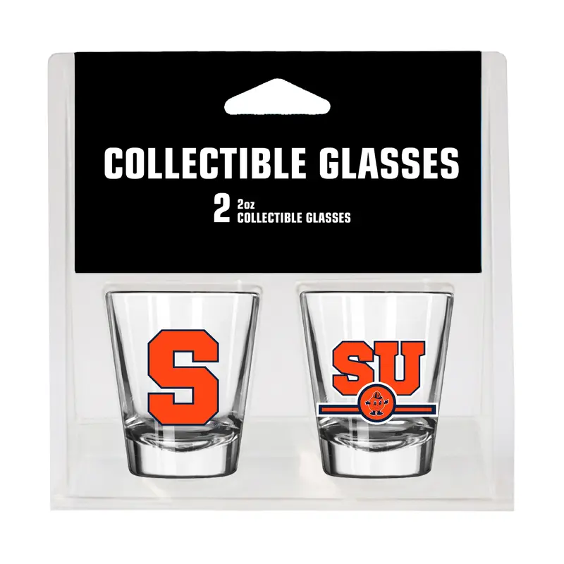 Syracuse Campus Colors 2oz Letterman Shot Glass 2 Pack