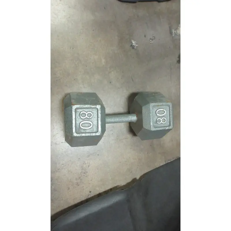 Used 80 LB Cast Iron Dumbbell
