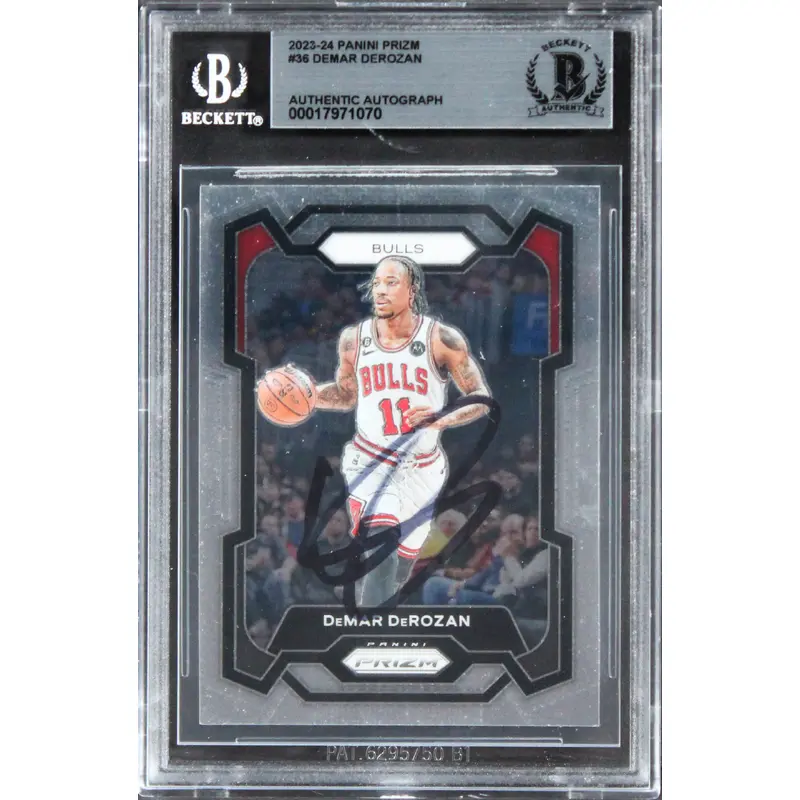 Bulls DeMar DeRozan Authentic Signed 2023 Panini Prizm #36 Card BAS Slabbed 2