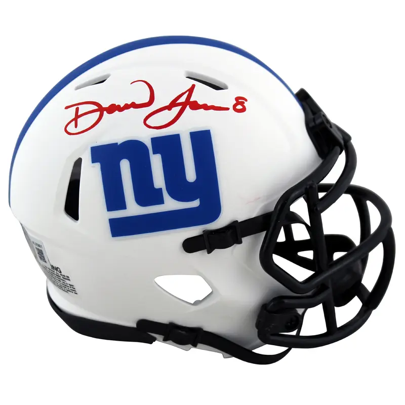 Giants Daniel Jones Authentic Signed Lunar Speed Mini Helmet BAS Witnessed
