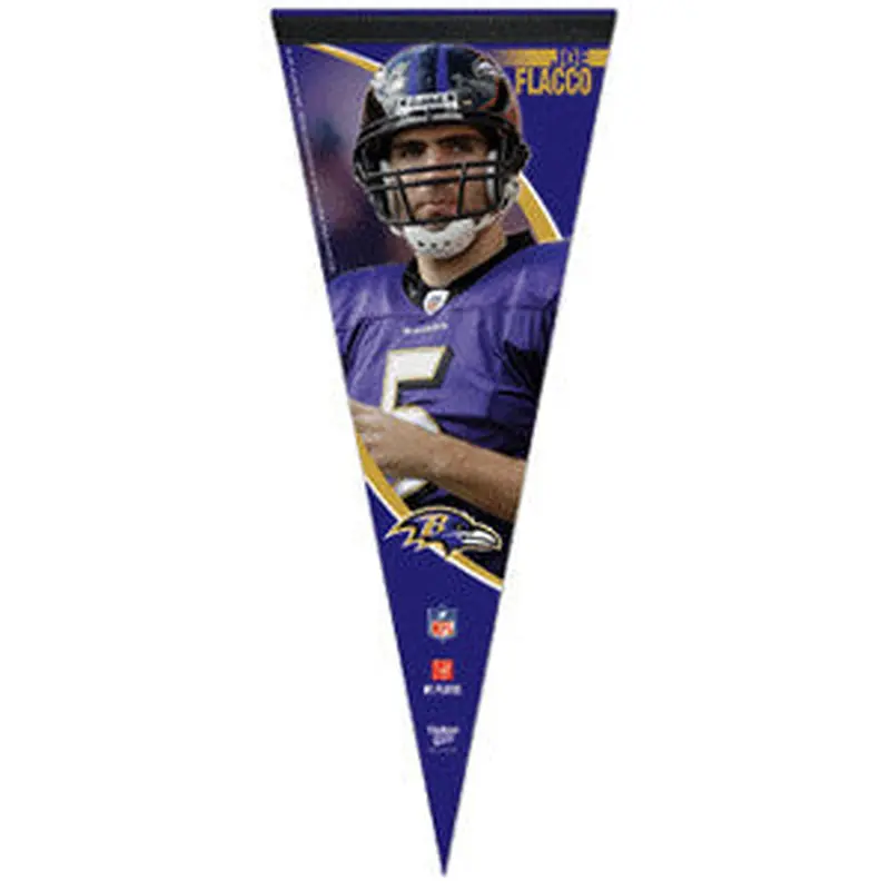 Joe Flacco "Profile" Premium Collector's Pennant (L.E. /2,009) - Wincraft Inc.