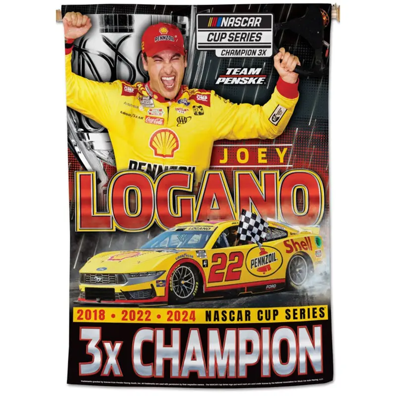 Joey Logano 2024 NASCAR Cup Champion Commemorative 28x40 Vertical Banner - Wincraft