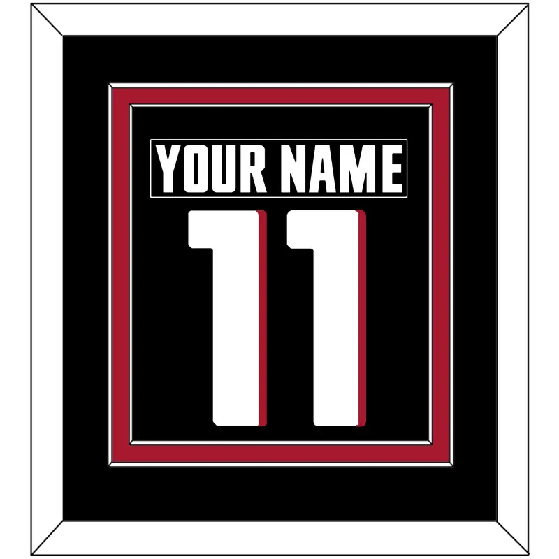 Atlanta Nameplate & Number (Back) Combined - Home Black - Double Mat 2