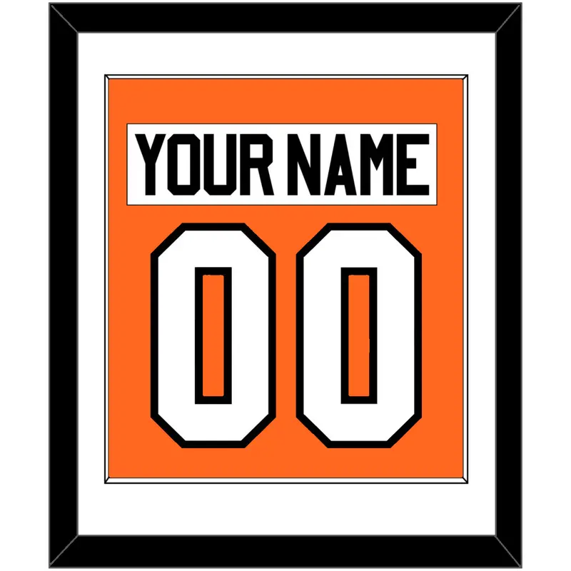 Philadelphia Nameplate & Number (Back) Combined - Home Orange (2010-2017) - Single Mat 1