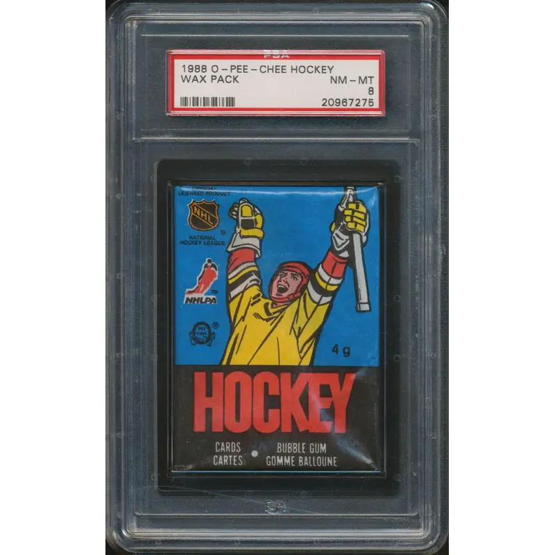 1988/89 OPC O-Pee-Chee Hockey Unopened Wax Pack PSA 8