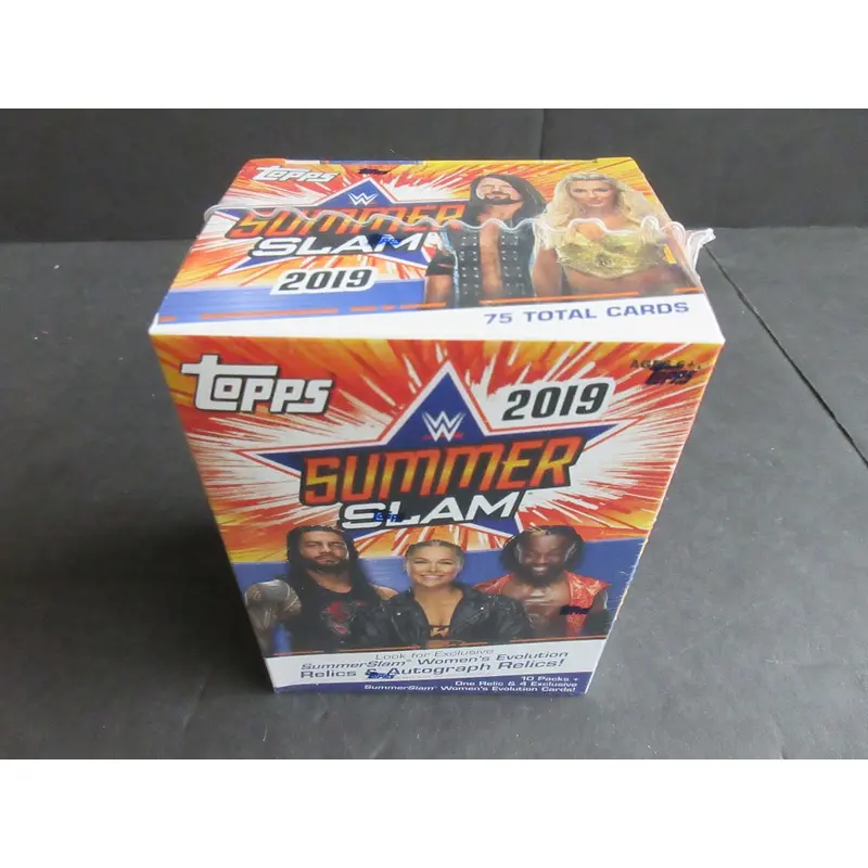2019 Topps WWE Wrestling Summer Slam Blaster Box (75 Cards)