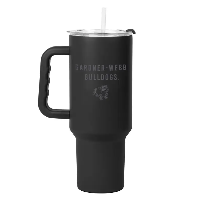 Gardner-Webb 40oz Black Tonal Powder Coat Tumbler