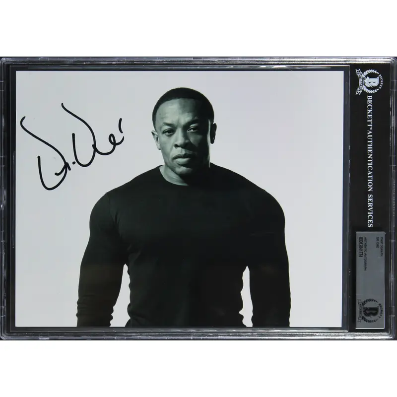Dr. Dre N.W.A Authentic Signed 8x10 Photo Autographed BAS Slabbed