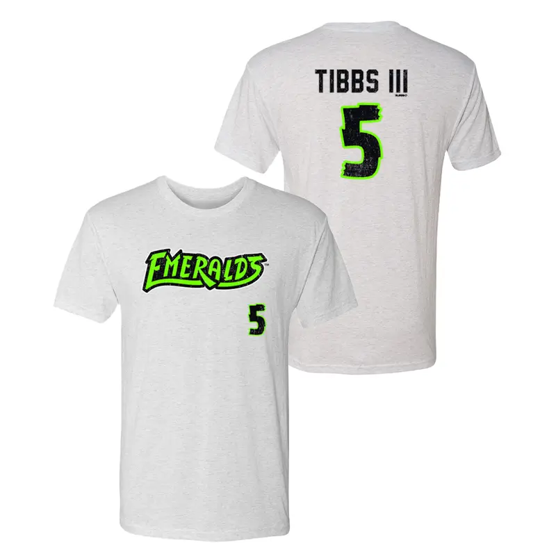 Eugene Emeralds 108 Stitches James Tibbs III #5 Player T-Shirt