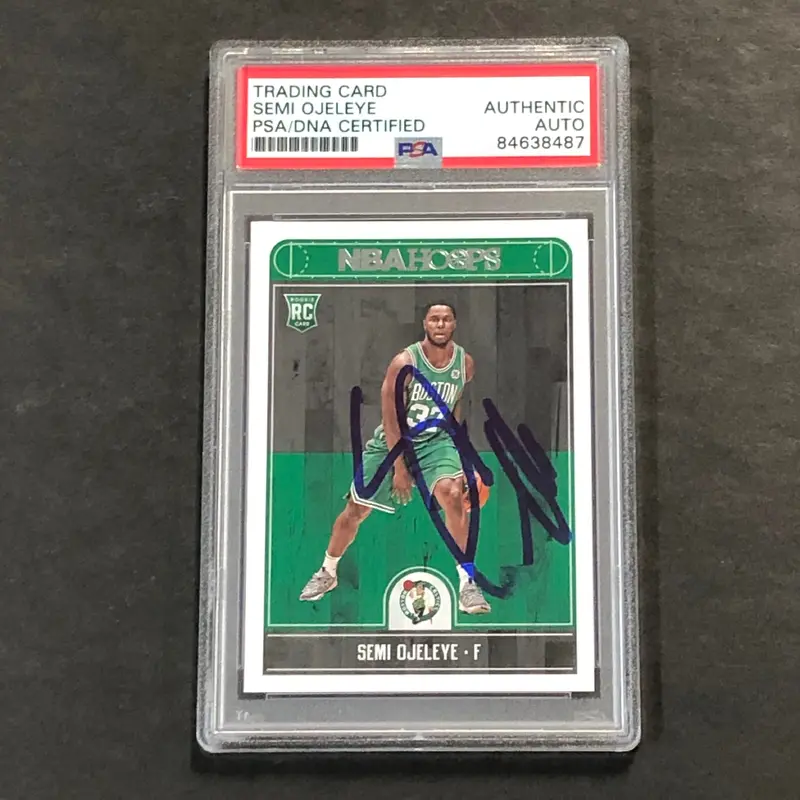 2017-18 NBA Hoops #287 Semi Ojeleye Signed Card AUTO PSA Slabbed RC Celtics