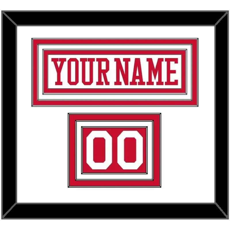 Boston Nameplate & Number (Shoulder) - Alternate Home White - Triple Mat 1