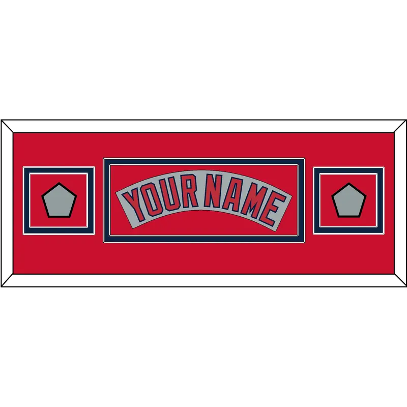 Boston Nameplate & Two World Series Champions Patches - Road Gray (1992-2008)- Double Mat 7