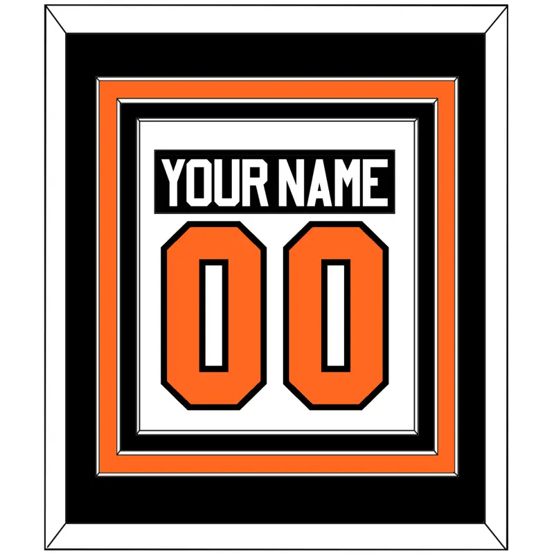 Philadelphia Nameplate & Number (Back) Combined - Road White (2010-2017) - Triple Mat 3