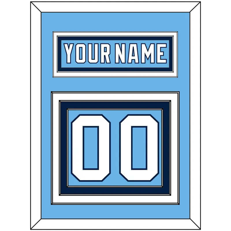 Pittsburgh Nameplate & Number (Back) - 2008 Winter Classic Powder Blue - Triple Mat 2