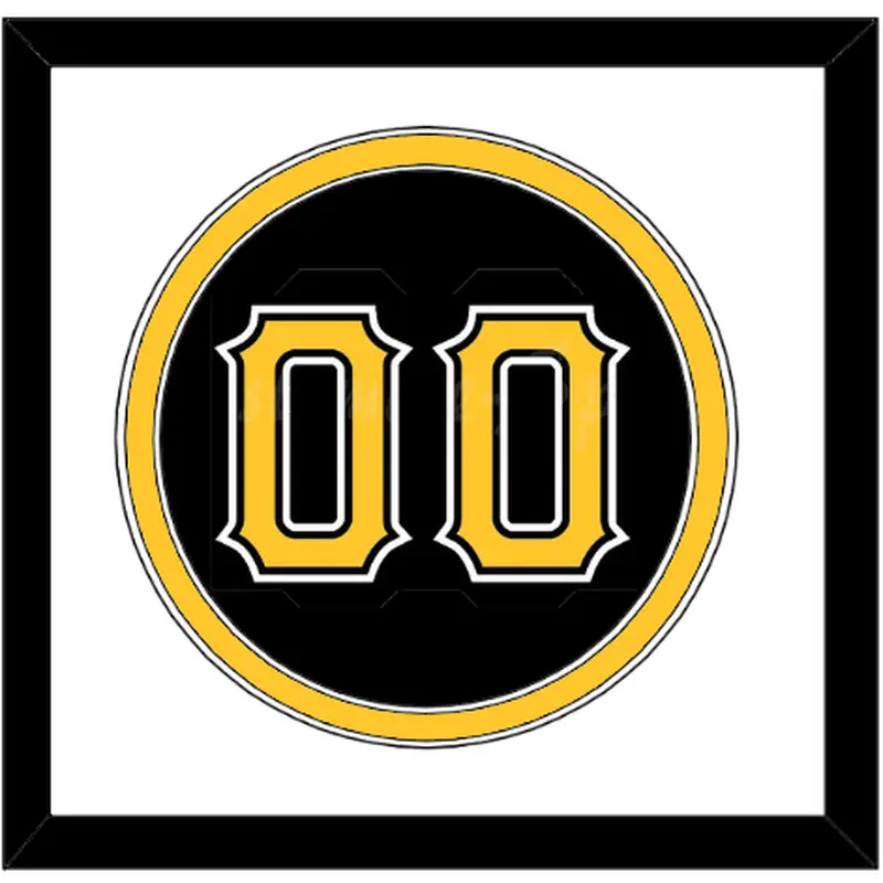 Pittsburgh Number - Alternate Black - Double Mat 1