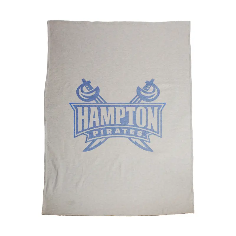 Hampton University Oversized Logo Sublimated Sweatshirt Blanket