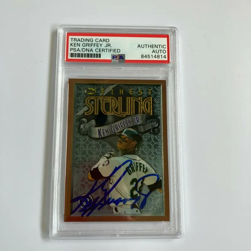 Ken Griffey Jr. Signed 1996 Topps Finest Baseball Card PSA DNA