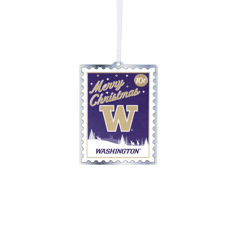 Foco university of Washington Metal Mailing Stamp Ornament