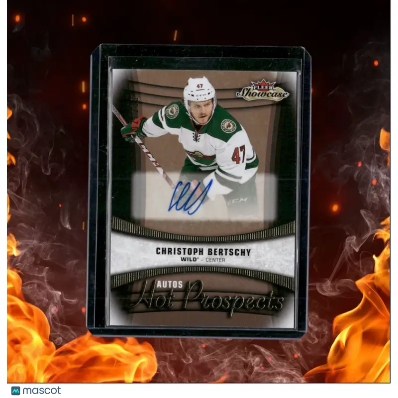 2015-16 Fleer Showcase Christopher Bertchy Hot Prospects Rookie Auto 102/299