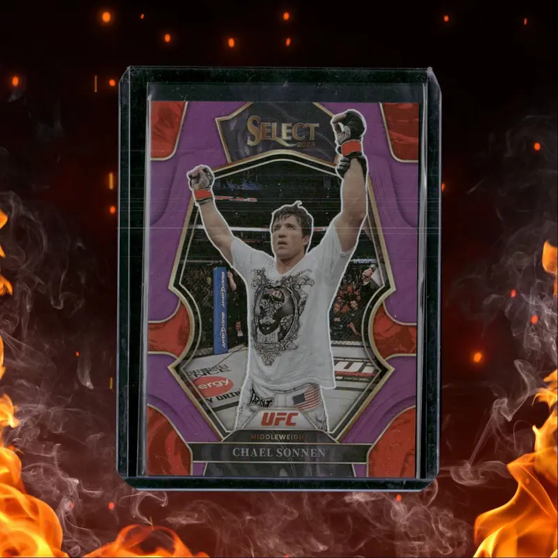 2023 Panini Select Chael Sonnen Premier Level Purple Prizm 35/99 #185