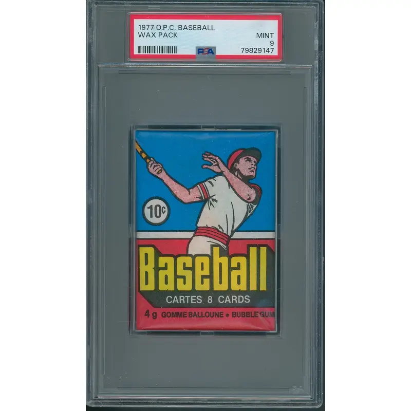 1977 OPC O-Pee-Chee Baseball Unopened Wax Pack PSA 9 *9147