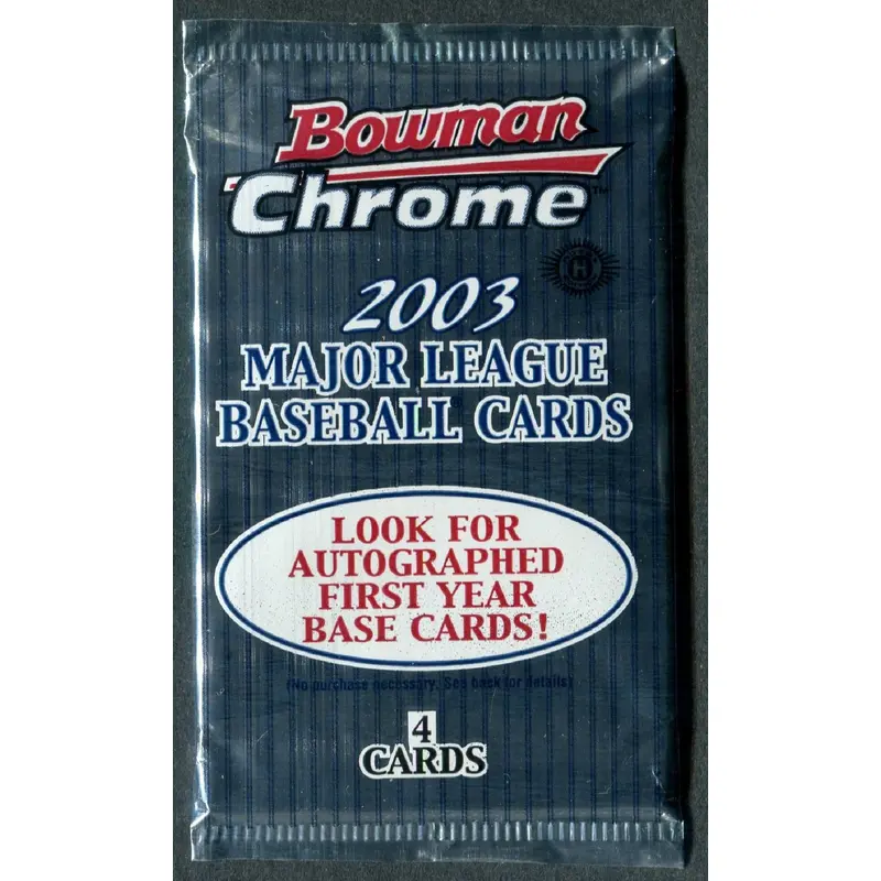 2003 Bowman Chrome Baseball Unopened Pack (Hobby) (4)