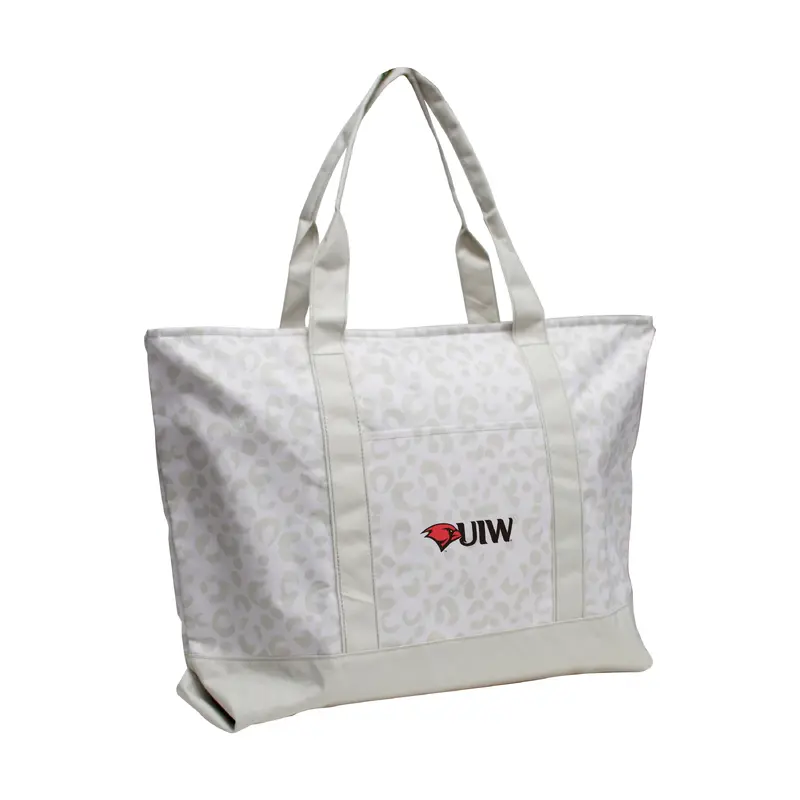 Incarnate Word Leopard Pattern Tote
