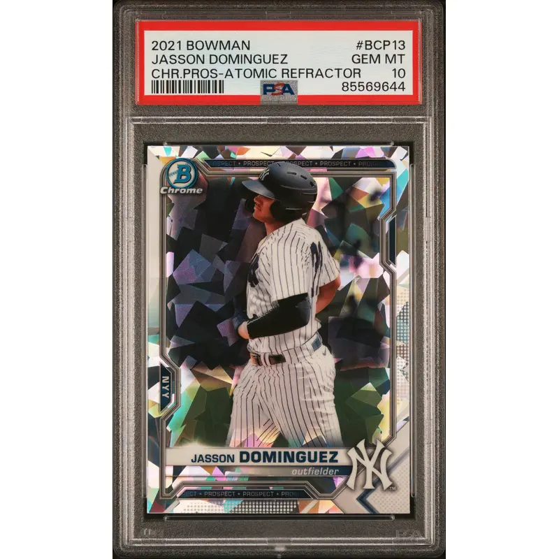 Jasson Dominguez 2021 Bowman Chrome Atomic Refractor PSA 10 Gem Mint