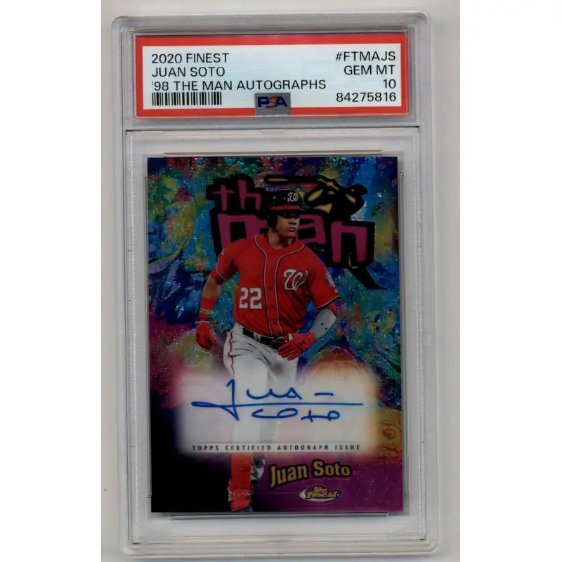 Juan Soto 2020 Finest '98 The Man Auto 35/40 PSA 10 Gem Mint