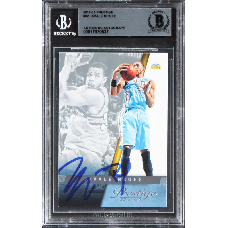 Nuggets Javale McGee Authentic Signed 2014 Prestige #62 Card BAS Slabbed