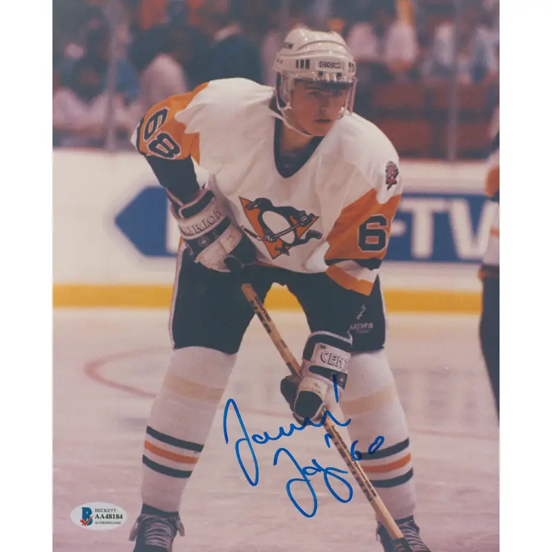 Penguins Jaromir Jagr Vintage Signed 8x10 Photo Autographed BAS #AA48184