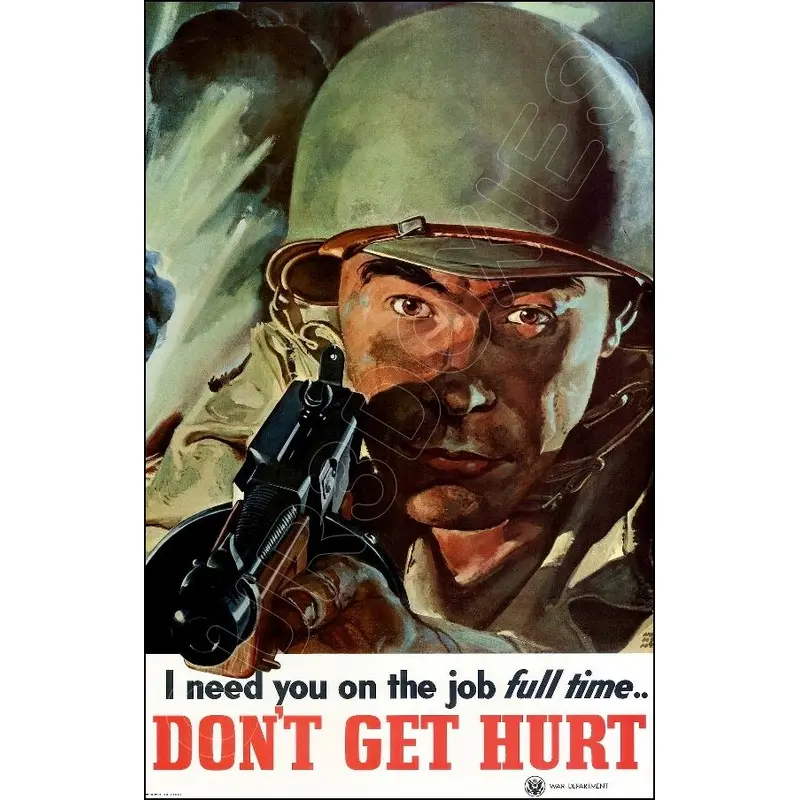 1943 WWII Poster 11X17 - Don't Get Hurt - 3108