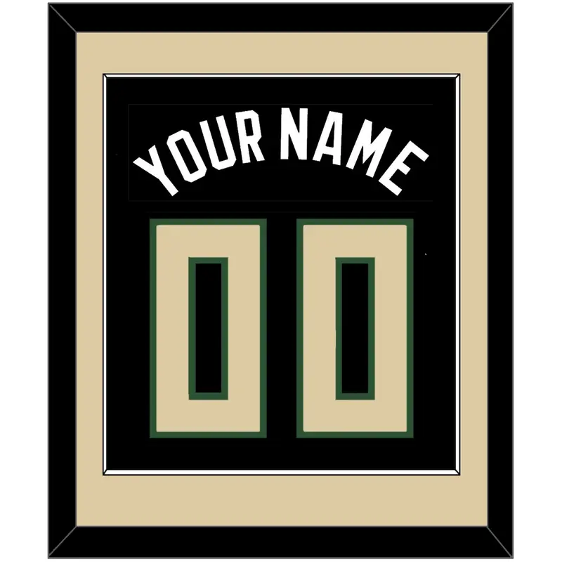 Milwaukee Name & Number - Black Statement - Single Mat 3