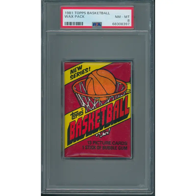 1981 1981/82 Topps Basketball Unopened Wax Pack PSA 8