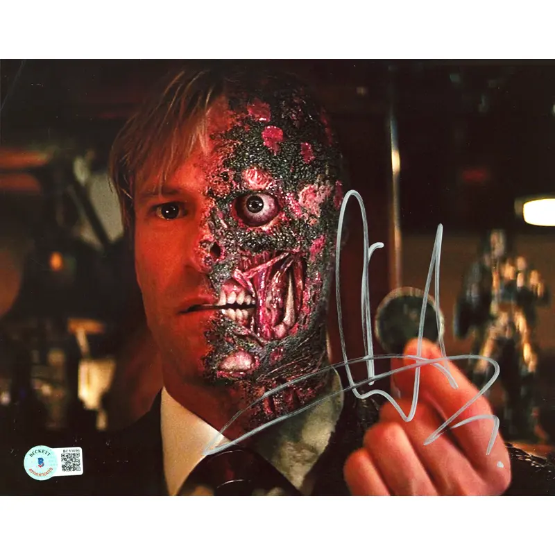 Aaron Eckhart Batman The Dark Knight Authentic Signed 8x10 Photo BAS #BC13696