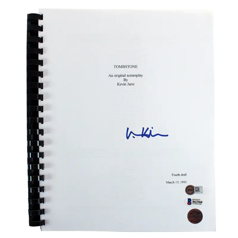 Val Kilmer Tombstone Authentic Signed Replica Movie Script BAS #B62968